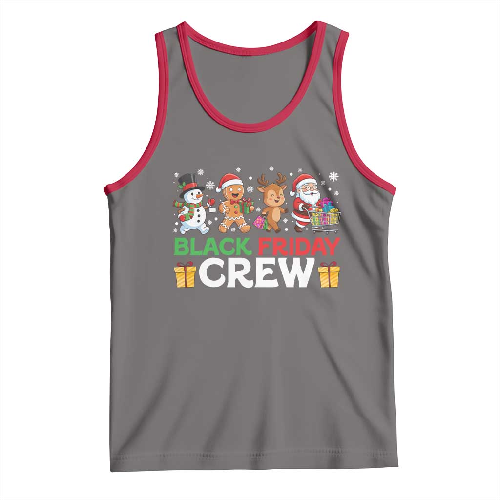 Black Friday Crew Christmas Tank Top Funny Holiday Shopping Squad TS02 Deep Heather Red Print Your Wear