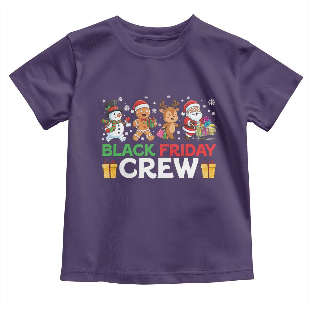 Black Friday Crew Christmas Toddler T Shirt Funny Holiday Shopping Squad TS02 Purple Print Your Wear