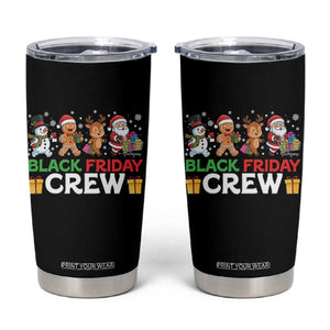 Black Friday Crew Christmas Tumbler Cup Funny Holiday Shopping Squad TS02 Black Print Your Wear