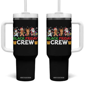 Black Friday Crew Christmas Tumbler With Handle Funny Holiday Shopping Squad TS02 One Size: 40 oz Black Print Your Wear