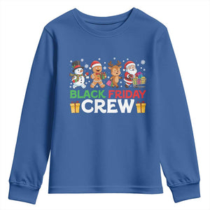 Black Friday Crew Christmas Youth Sweatshirt Funny Holiday Shopping Squad TS02 Royal Blue Print Your Wear