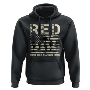 Red Friday Hoodie R.E.D Until They All Come Home Support American Troops US Flag TS02 Black Print Your Wear