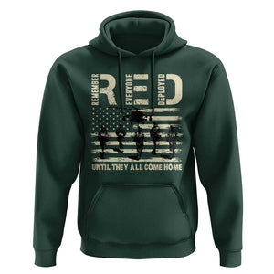Red Friday Hoodie R.E.D Until They All Come Home Support American Troops US Flag TS02 Dark Forest Green Print Your Wear