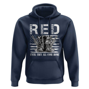 Red Friday Hoodie R.E.D Until They All Come Home Support Troops Military Combat Boots TS02 Navy Print Your Wear