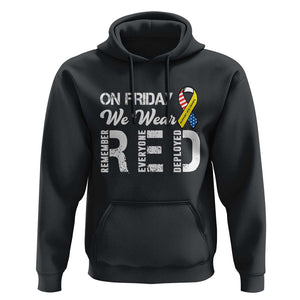Red Friday Hoodie R.E.D On Friday We Wear Red Support American Troops TS02 Black Print Your Wear