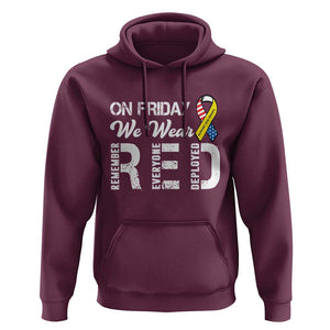 Red Friday Hoodie R.E.D On Friday We Wear Red Support American Troops TS02 Maroon Print Your Wear
