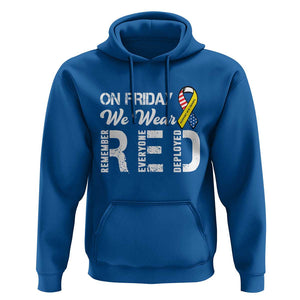 Red Friday Hoodie R.E.D On Friday We Wear Red Support American Troops TS02 Royal Blue Print Your Wear