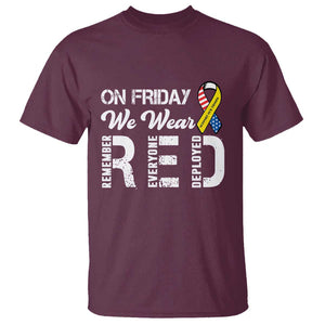 Red Friday T Shirt R.E.D On Friday We Wear Red Support American Troops TS02 Maroon Print Your Wear