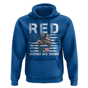 Red Friday Hoodie R.E.D Remember Everyone Deployed American Flag Messy Bun TS02 Royal Blue Print Your Wear
