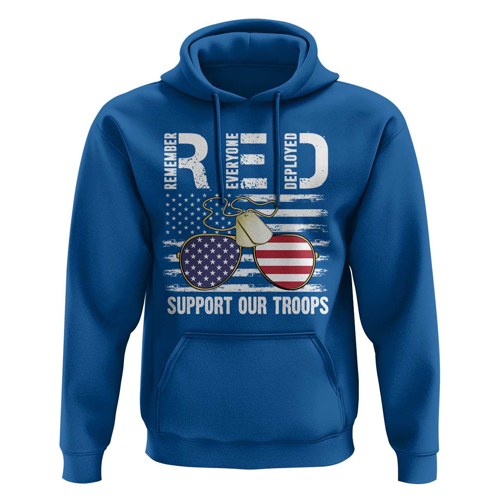 Red Friday Hoodie R.E.D Remember Everyone Deployed American Flag Glasses Dog Tag TS02 Royal Blue Print Your Wear
