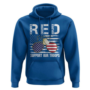Red Friday Hoodie R.E.D Remember Everyone Deployed American Flag Glasses Dog Tag TS02 Royal Blue Print Your Wear