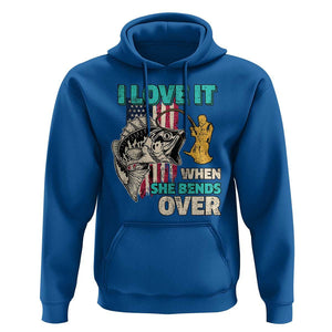 Funny Fishing Hoodie I Love It When She Bends Over Fisherman Fishing Rod TS02 Royal Blue Print Your Wear