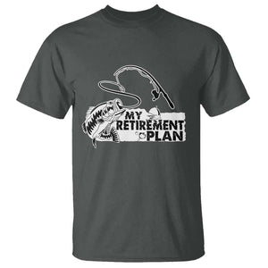 Funny Retirement Plan Fishing T Shirt Fisherman TS02 Dark Heather Print Your Wear