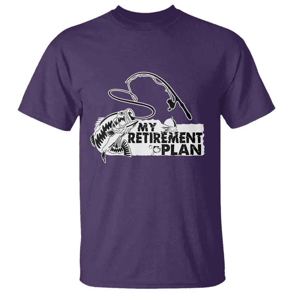 Funny Retirement Plan Fishing T Shirt Fisherman TS02 Purple Print Your Wear