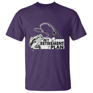 Funny Retirement Plan Fishing T Shirt Fisherman TS02 Purple Print Your Wear