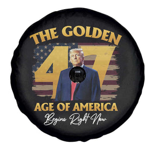 Trump 2025 Spare Tire Cover The Golden Age Of America Begins Right Now USA Flag TS02 Print Your Wear