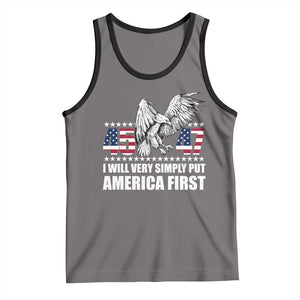 Trump 2025 Tank Top I Will Very Simply Put America First 47Th President TS02 Deep Heather Black Print Your Wear
