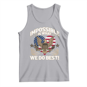 Trump 2025 Tank Top Impossible Is What We Do Best Eagle 47th President Inauguration TS02 Athletic Heather Print Your Wear