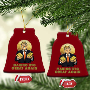 Trump Bitcoin Ceramic Ornament Make BTC Great Again Meme Coin Crypto TS02 Print Your Wear