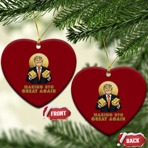 Trump Bitcoin Ceramic Ornament Make BTC Great Again Meme Coin Crypto TS02 Print Your Wear