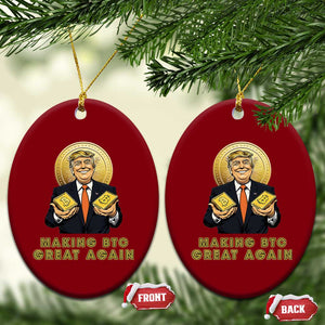 Trump Bitcoin Ceramic Ornament Make BTC Great Again Meme Coin Crypto TS02 Print Your Wear