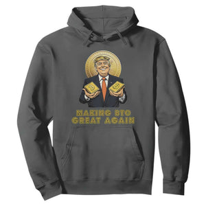 Trump Bitcoin Hoodie Make BTC Great Again Meme Coin Crypto TS02 Dark Heather Print Your Wear