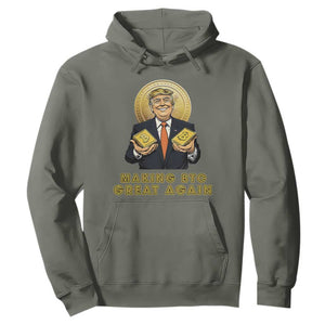 Trump Bitcoin Hoodie Make BTC Great Again Meme Coin Crypto TS02 Military Green Print Your Wear