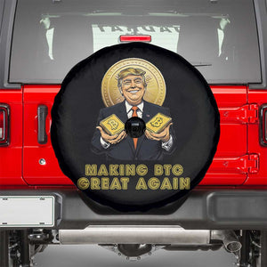 Trump Bitcoin Spare Tire Cover Make BTC Great Again Meme Coin Crypto TS02 Black Print Your Wear