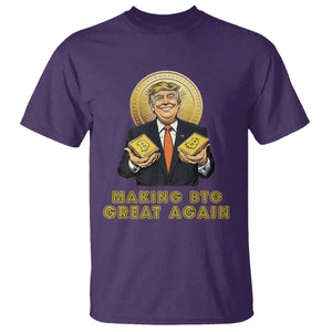 Trump Bitcoin T Shirt Make BTC Great Again Meme Coin Crypto TS02 Purple Print Your Wear