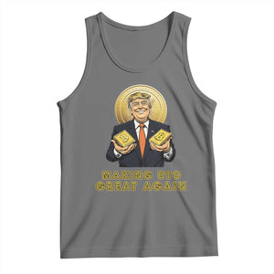 Trump Bitcoin Tank Top Make BTC Great Again Meme Coin Crypto TS02 Black Heather Print Your Wear