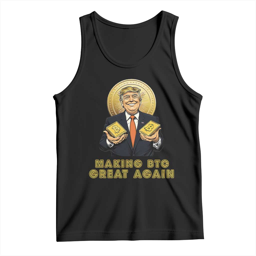 Trump Bitcoin Tank Top Make BTC Great Again Meme Coin Crypto TS02 Black Print Your Wear