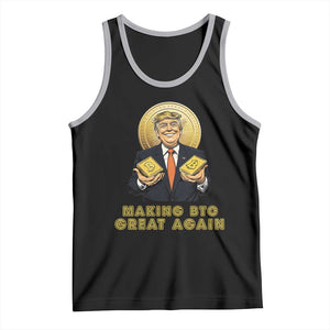 Trump Bitcoin Tank Top Make BTC Great Again Meme Coin Crypto TS02 Black Athletic Heather Print Your Wear