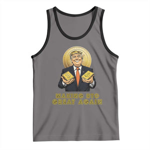 Trump Bitcoin Tank Top Make BTC Great Again Meme Coin Crypto TS02 Deep Heather Black Print Your Wear