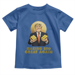 Trump Bitcoin Toddler T Shirt Make BTC Great Again Meme Coin Crypto TS02 Royal Blue Print Your Wear