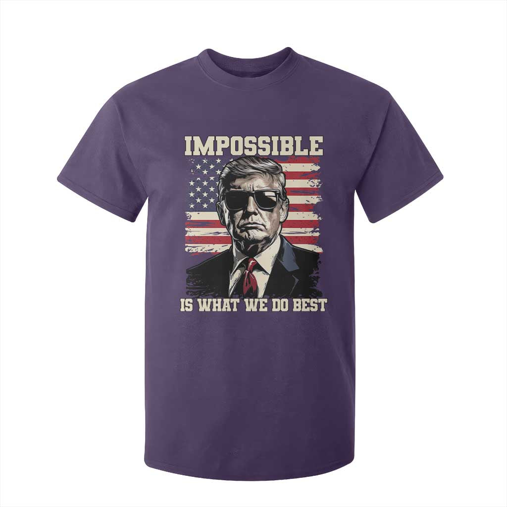 Trump 2025 T Shirt For Kid Impossible Is What We Do Best Inauguration TS02 Purple Print Your Wear