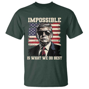 Trump 2025 T Shirt Impossible Is What We Do Best Inauguration TS02 Dark Forest Green Print Your Wear