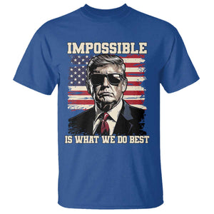 Trump 2025 T Shirt Impossible Is What We Do Best Inauguration TS02 Royal Blue Print Your Wear