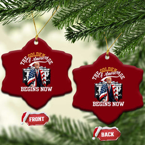Trump 2025 Ceramic Ornament The Golden Age Of America Begins Right Now 47th President TS02 Print Your Wear
