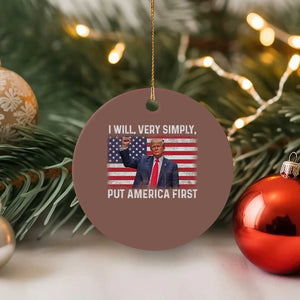 Trump 2025 Ceramic Ornament The Golden Age Of America Begins Right Now American Flag TS02 1pc Mocha Print Your Wear