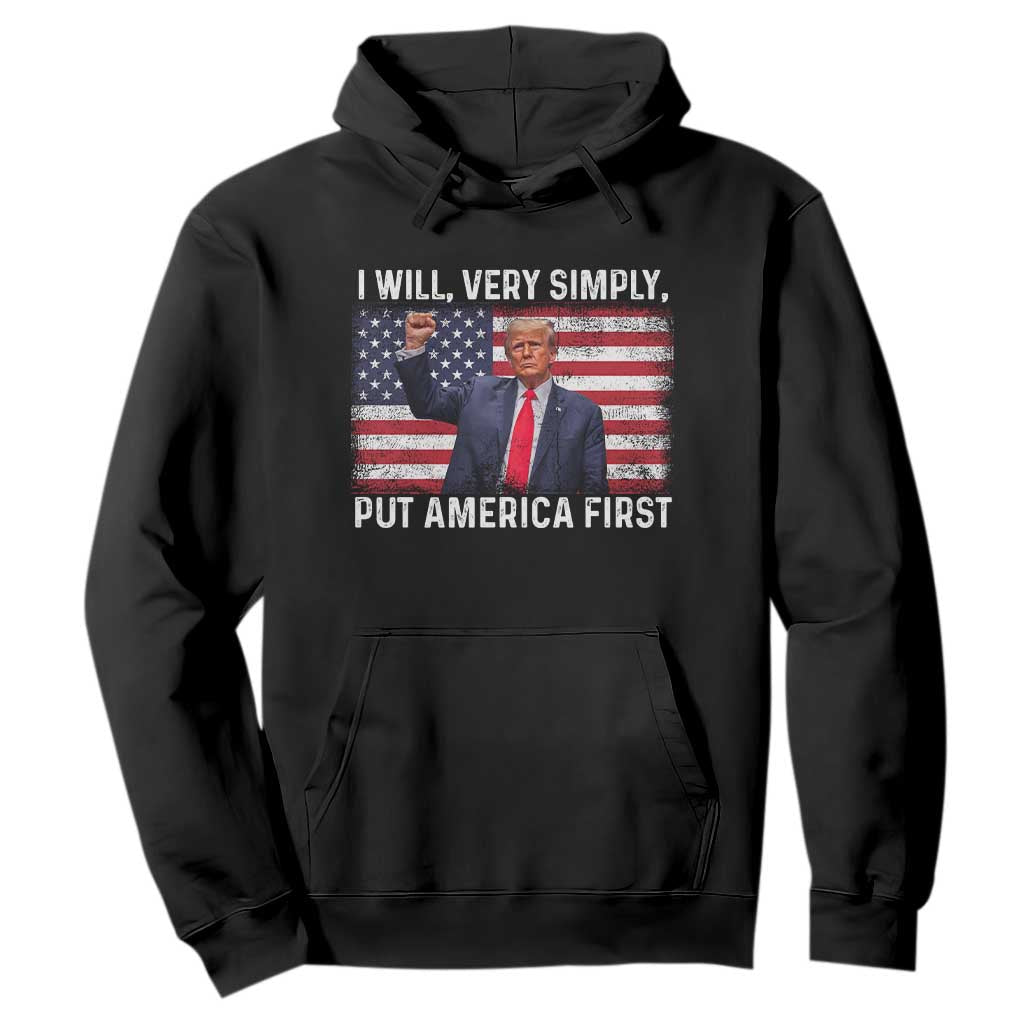 Trump 2025 Hoodie The Golden Age Of America Begins Right Now American Flag TS02 Black Print Your Wear