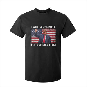 Trump 2025 T Shirt For Kid The Golden Age Of America Begins Right Now American Flag TS02 Black Print Your Wear