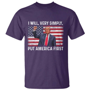 Trump 2025 T Shirt The Golden Age Of America Begins Right Now American Flag TS02 Purple Print Your Wear