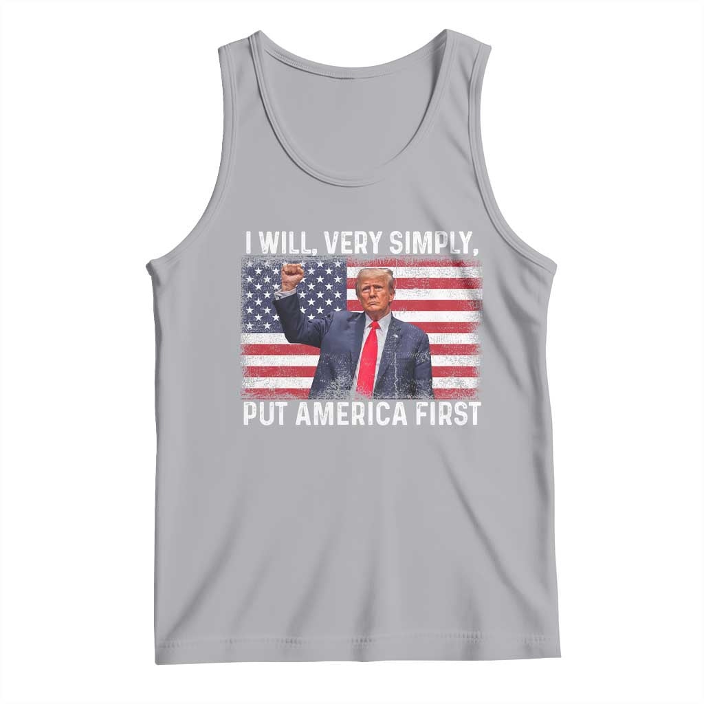 Trump 2025 Tank Top The Golden Age Of America Begins Right Now American Flag TS02 Athletic Heather Print Your Wear