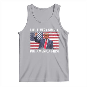 Trump 2025 Tank Top The Golden Age Of America Begins Right Now American Flag TS02 Athletic Heather Print Your Wear