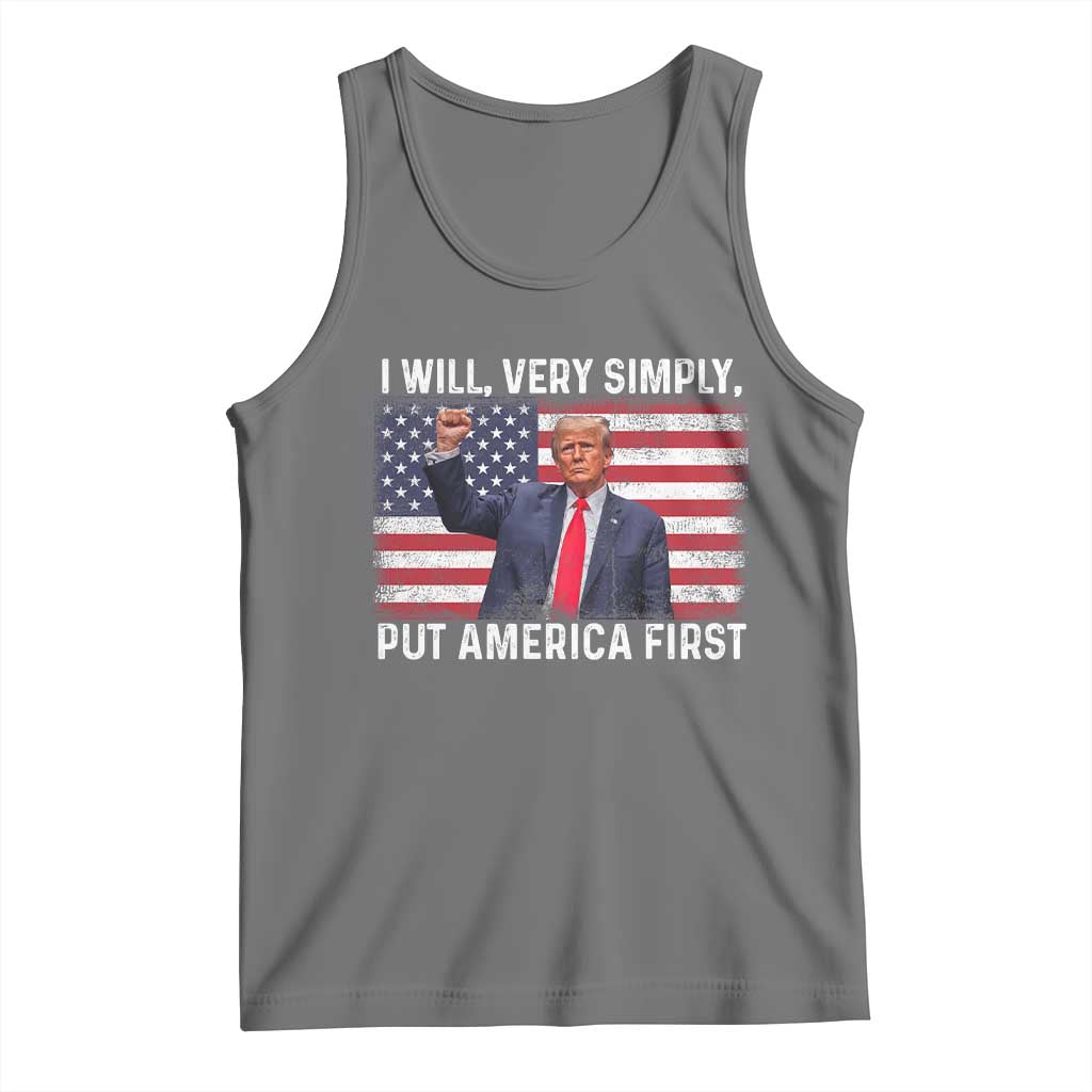 Trump 2025 Tank Top The Golden Age Of America Begins Right Now American Flag TS02 Black Heather Print Your Wear