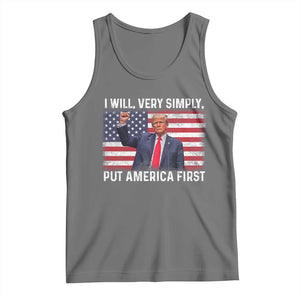 Trump 2025 Tank Top The Golden Age Of America Begins Right Now American Flag TS02 Black Heather Print Your Wear