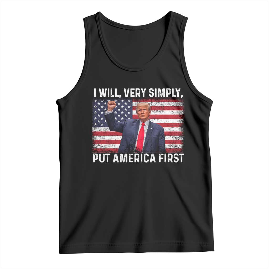 Trump 2025 Tank Top The Golden Age Of America Begins Right Now American Flag TS02 Black Print Your Wear