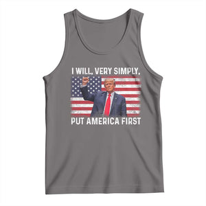 Trump 2025 Tank Top The Golden Age Of America Begins Right Now American Flag TS02 Deep Heather Print Your Wear
