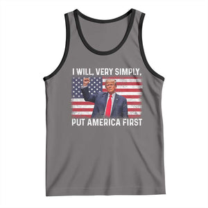 Trump 2025 Tank Top The Golden Age Of America Begins Right Now American Flag TS02 Deep Heather Black Print Your Wear