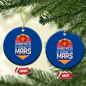 Trump 2025 Ceramic Ornament America Is Going To Mars Funny USA Patriotic Party TS02 1pc Blue Print Your Wear